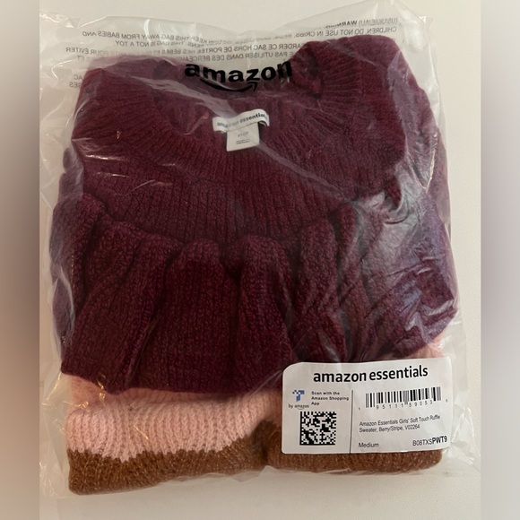 Girls Soft Touch Ruffle Sweater Medium - Picture 4 of 4